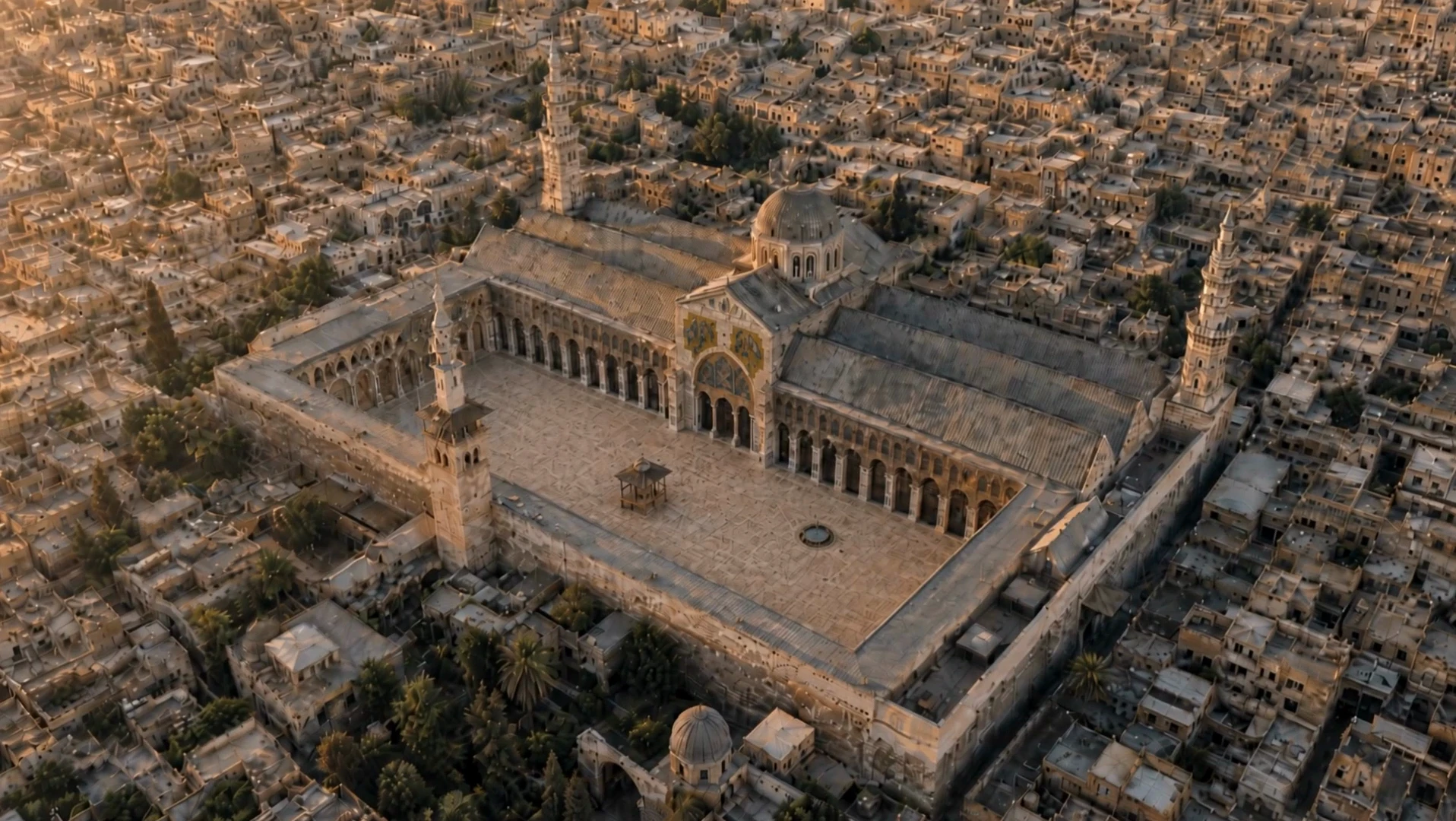 Grand Mosque Complex Aerial Reveal